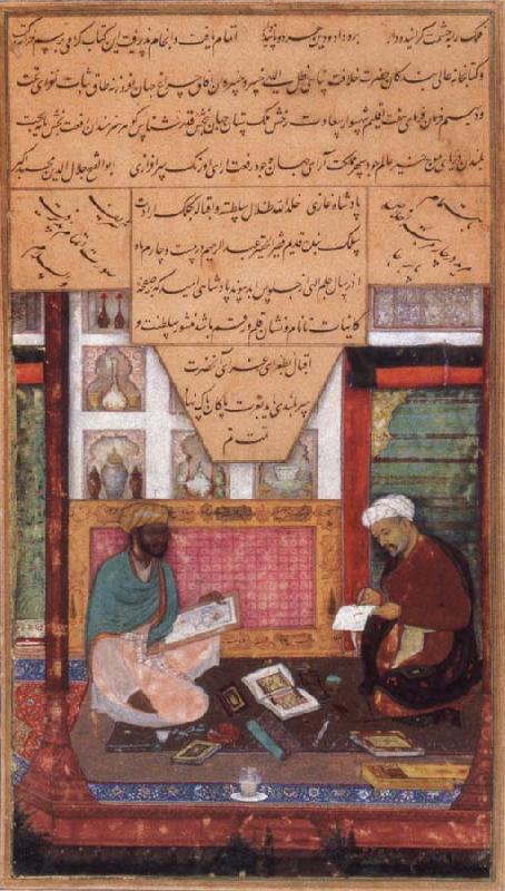 unknow artist The Scribe Abd ur Rahim of Herat ,Known as the Amber Stylus and the painter Dawlat,Work Face to Face